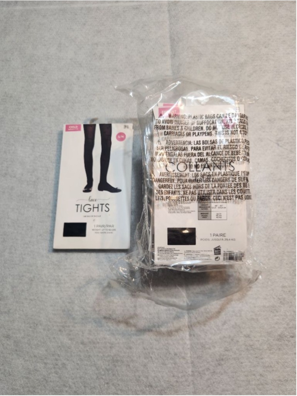 6 Packs of Girls Unbranded Lace Tights, NIB, Black, Small/Medium up to 95lbs